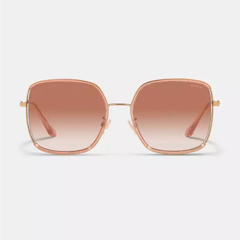 Coach Square Rose Gold Sunglasses